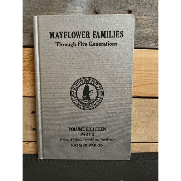 Mayflower Families through Five Generations Vol. 18 Pt. 3 (2001) HC Warren - Picture 1 of 2